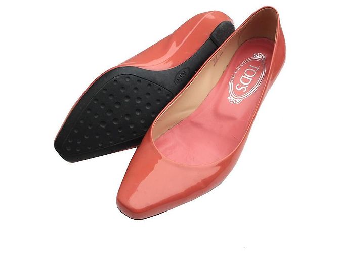 Tod's Korallenfarbene Lackschuhe Pink - Ansicht 3