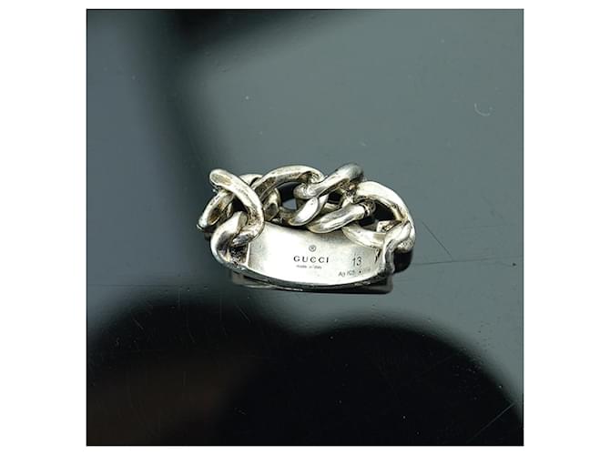 Gucci Silberner Gliedring Blau - Ansicht 10