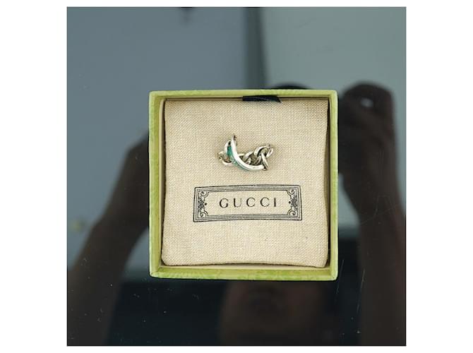 Gucci Silberner Gliedring Blau - Ansicht 11