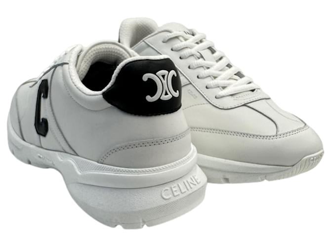 Céline Sneakers basse con lacci per donne Bianco - vista 3
