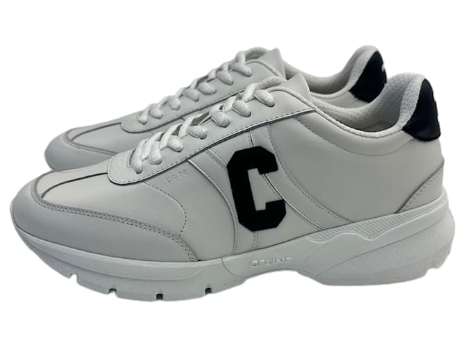 Céline Sneakers basse con lacci per donne Bianco - vista 7