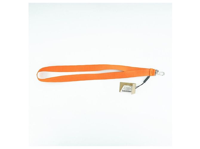 Burberry Collana in nylon arancione con logo Kingdom Bianco - vista 11