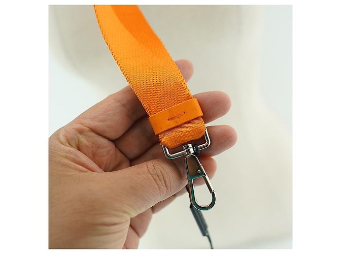 Burberry Collana in nylon arancione con logo Kingdom Bianco - vista 6