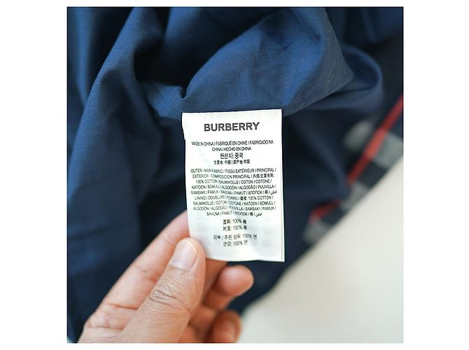 Burberry Vestido sin mangas DELILAH de algodón y chiffon marino Azul - vista 9