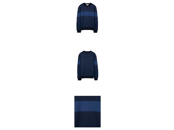 Hermès Jacquard Milo Pullover für Herren in Strick Blau Türkis - Ansicht 2