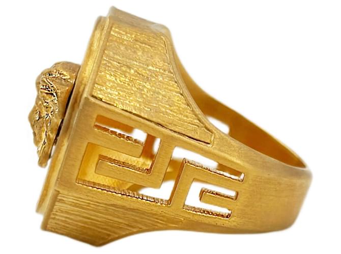 Versace Anello Opaco Testa di Medusa D'oro - vista 8