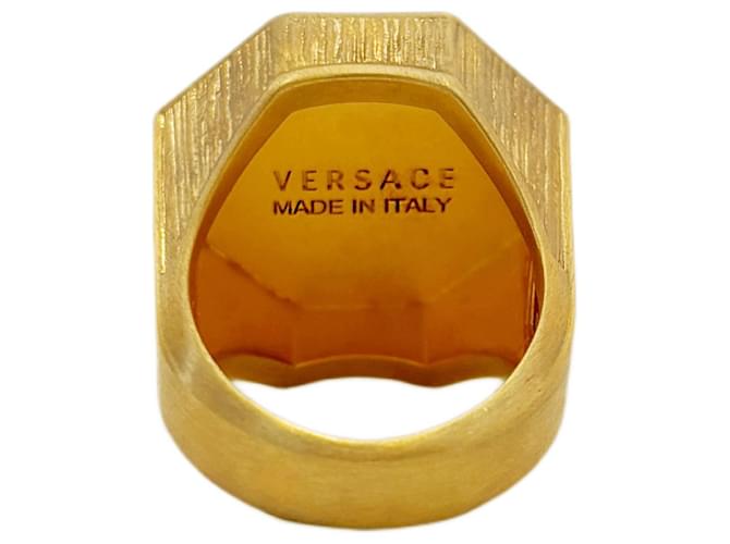 Versace Anello Opaco Testa di Medusa D'oro - vista 9