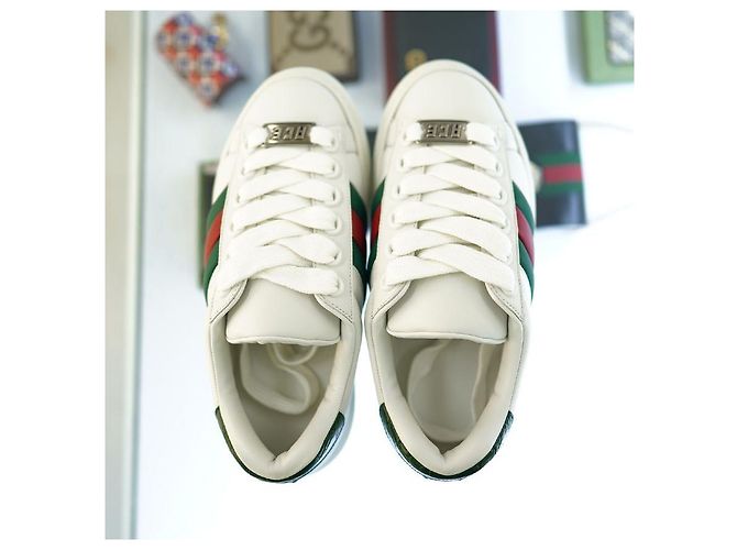 Gucci Sneakers in pelle bianca da uomo AADMG Bianco - vista 2