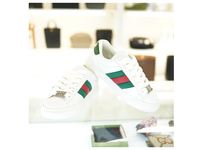 Gucci Sneakers in pelle bianca da uomo AADMG Bianco - vista 7