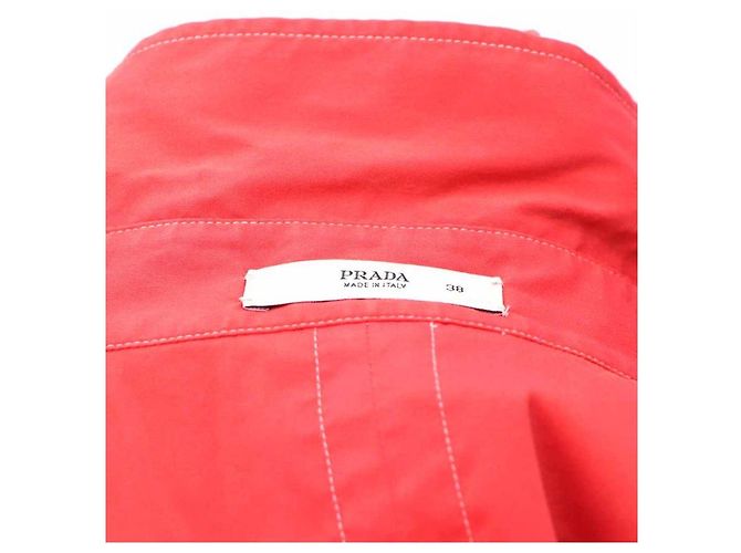 Prada Zweifarbiger Hemdblusenkleid Blau - Ansicht 8
