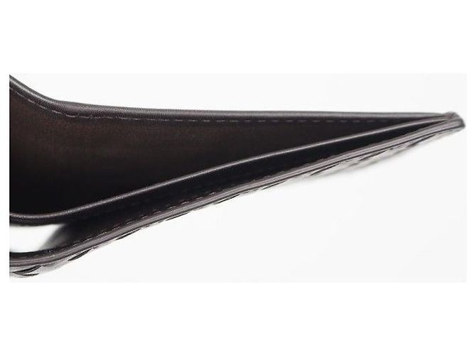 Bottega Veneta Portafoglio Intrecciato Marrone Scuro - vista 10