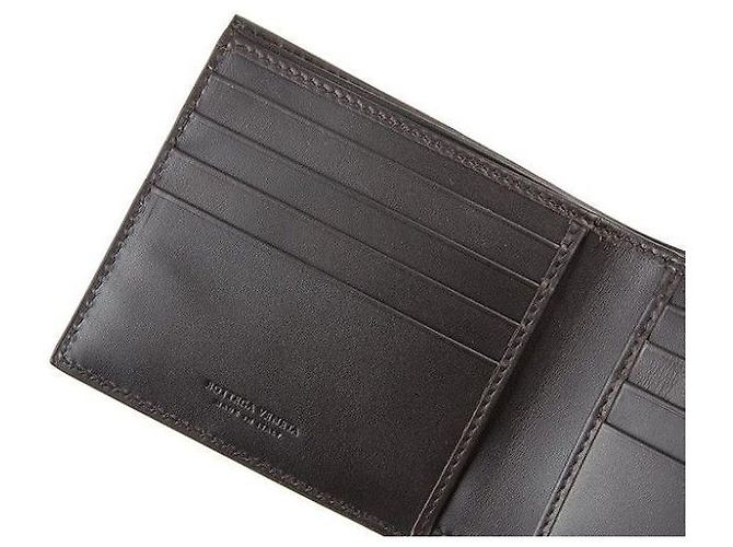 Bottega Veneta Portafoglio Intrecciato Marrone Scuro - vista 4