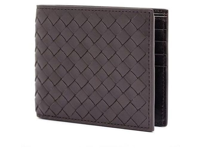 Bottega Veneta Portafoglio Intrecciato Marrone Scuro - vista 6