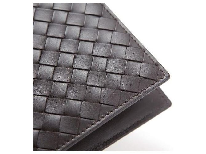 Bottega Veneta Portafoglio Intrecciato Marrone Scuro - vista 7