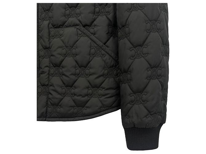 Céline Triope Lightweight Nylon Quilted Jacket Black - view 9