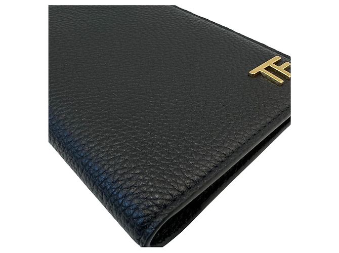 Tom Ford Porta passaporto in pelle grana con logo Nero - vista 10