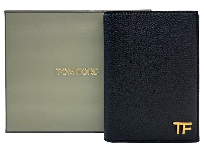 Tom Ford Porta passaporto in pelle grana con logo Nero - vista 6
