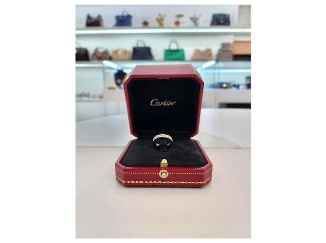 Cartier Anel de Ouro Branco Feliz Aniversário Tamanho - vista 10