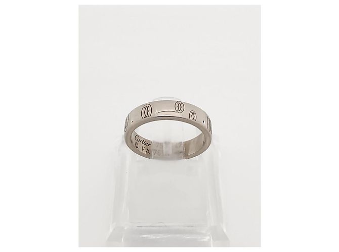 Cartier Anel de Ouro Branco Feliz Aniversário Tamanho - vista 12
