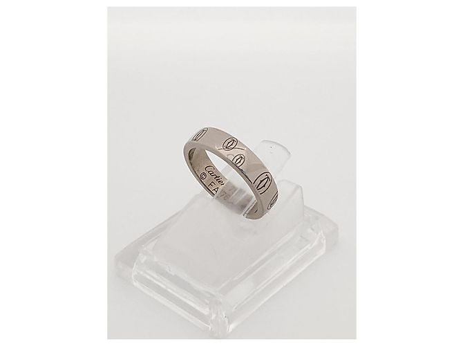 Cartier Anel de Ouro Branco Feliz Aniversário Tamanho - vista 13