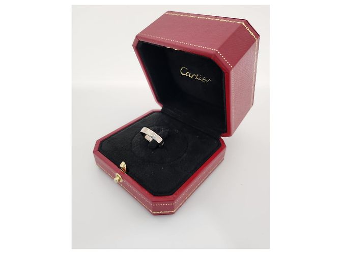Cartier Anel de Ouro Branco Feliz Aniversário Tamanho - vista 3