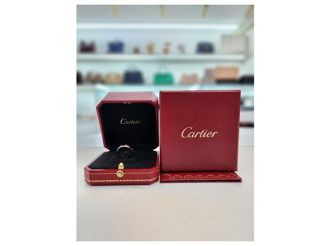 Cartier Anel de Ouro Branco Feliz Aniversário Tamanho - vista 9
