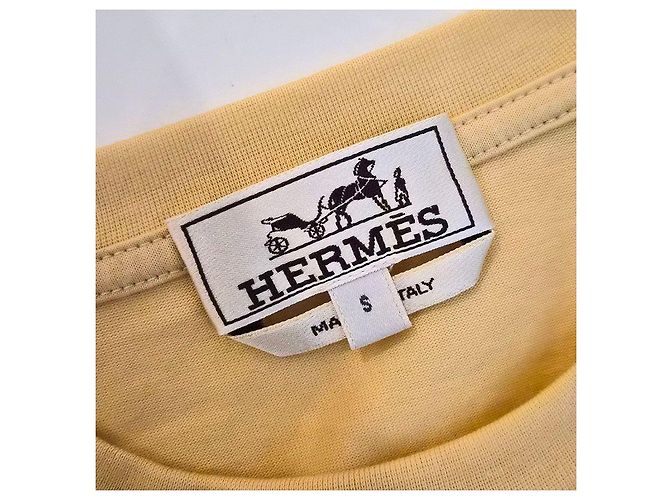 Hermès Mini Leather Patch T-Shirt Orange - vista 6
