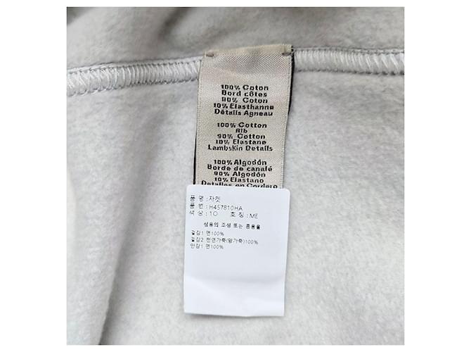 Hermès Mini-Leder-Patch-Bomberjacke Silber - Ansicht 7