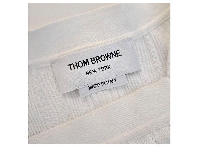 Thom Browne RWB Streifen Strick-Polo mit kurzen Ärmeln Silber - Ansicht 6
