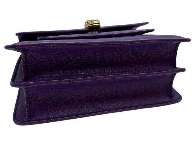 Bulgari Borsa a tracolla mini Serpenti Forever viola - vista 5