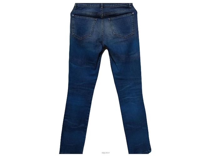 Chanel Women's Gradient Denim Pants Blue - view 2