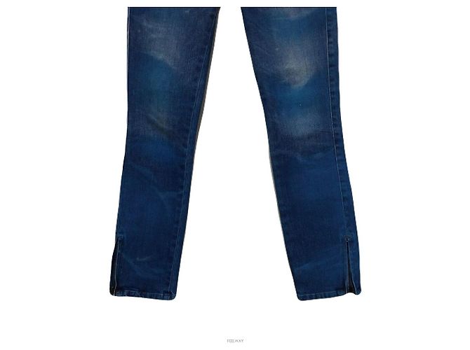 Chanel Women's Gradient Denim Pants Blue - view 4