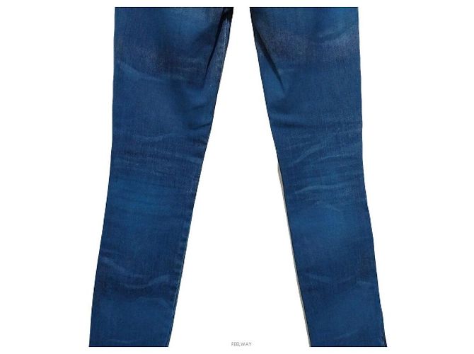 Chanel Women's Gradient Denim Pants Blue - view 5