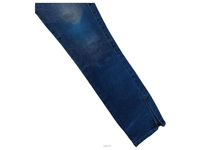 Chanel Women's Gradient Denim Pants Blue - view 8