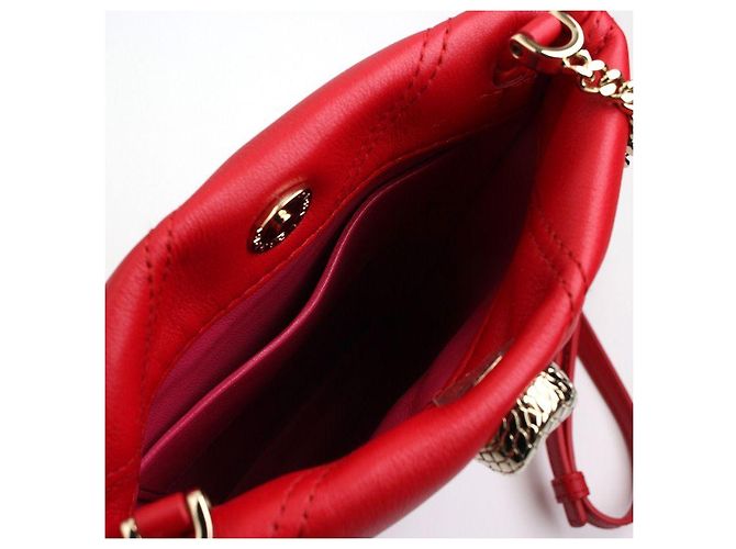 Bulgari Serpenti Mini Crossbody Rosso - vista 5