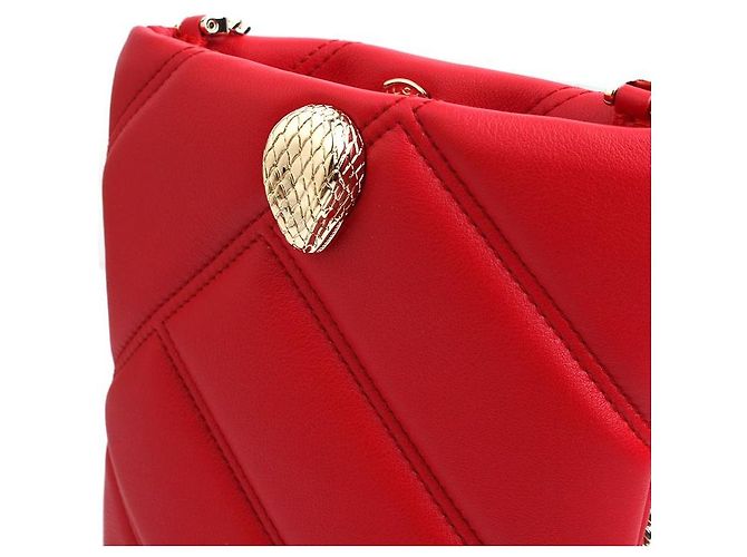 Bulgari Serpenti Mini Crossbody Rosso - vista 6