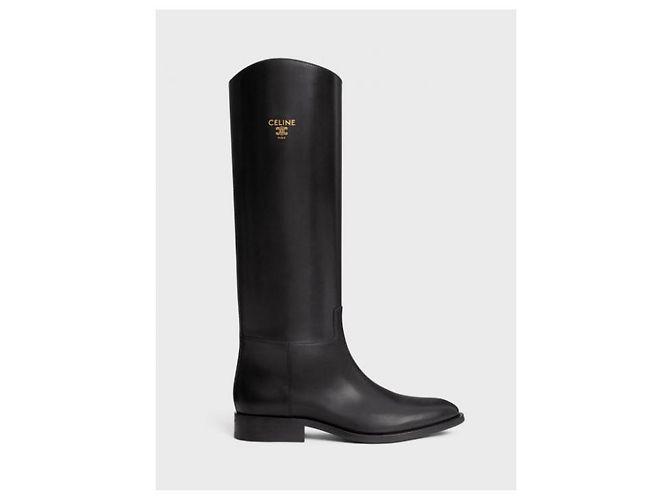 Céline Bottes d'équitation en cuir de veau Noir - vue 5