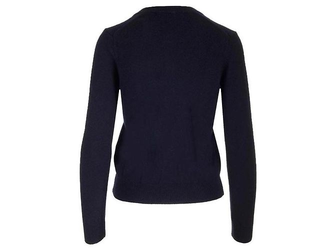 Comme Des Garcons Cardigan mit Doppelherz-Patch AX Blau - Ansicht 5