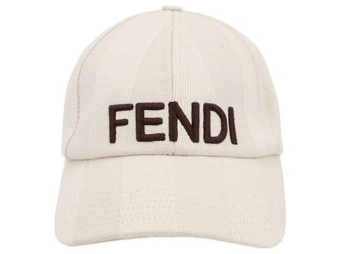 Fendi Beige Pequin Canvas Baseball Cap - Ansicht 4