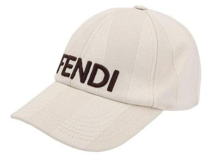 Fendi Beige Pequin Canvas Baseball Cap - Ansicht 5