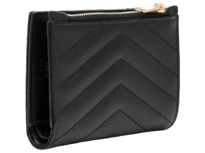 Saint Laurent Monogram Quilted Wallet Black - view 4