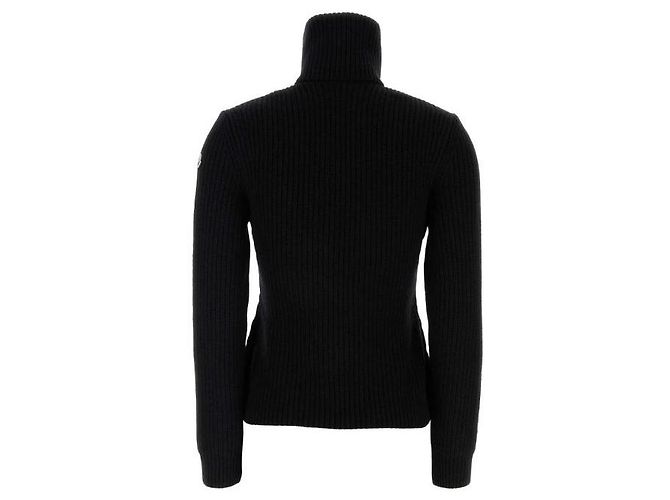 Moncler Cardigã de lã com zíper acolchoado Preto - vista 5