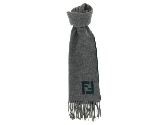 Fendi Cachecol de Lã e Cashmere Marrom - vista 4