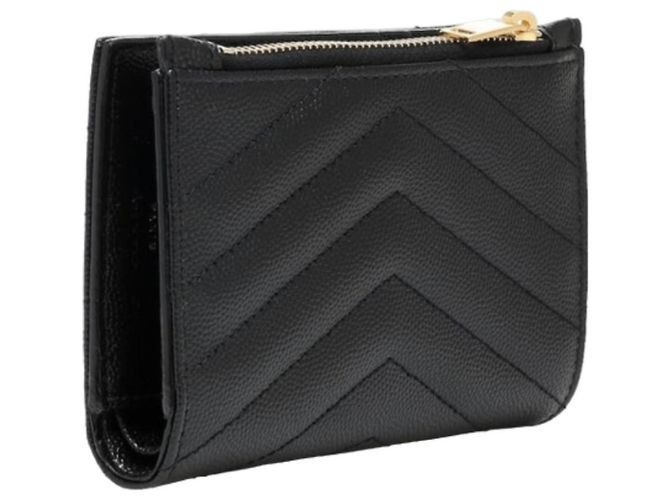 Saint Laurent Monogram Quilted Wallet Black - view 4
