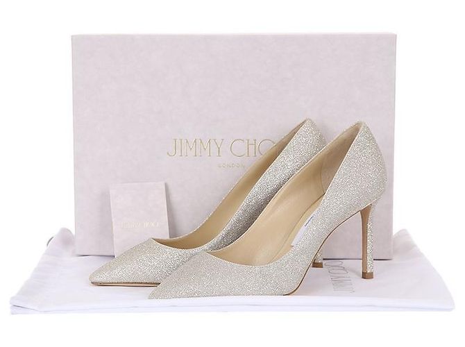 Jimmy Choo Romy Pumps in Platin-Eis Braun - Ansicht 12