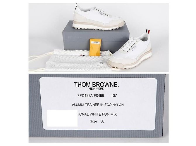 Thom Browne Eco Nylon Alleymate Trainer Sneakers Weiß - Ansicht 6