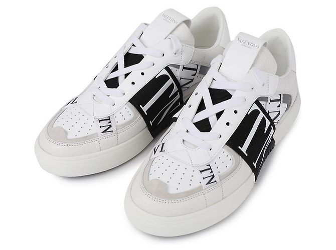 Valentino Sneakers da uomo con banda logo Bianco - vista 3