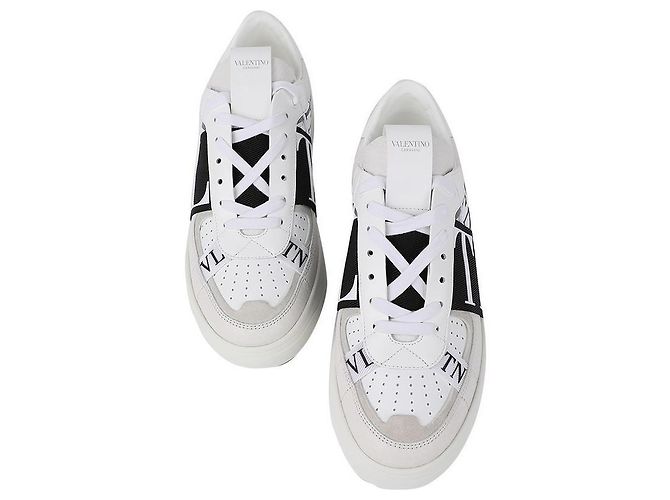 Valentino Sneakers da uomo con banda logo Bianco - vista 4