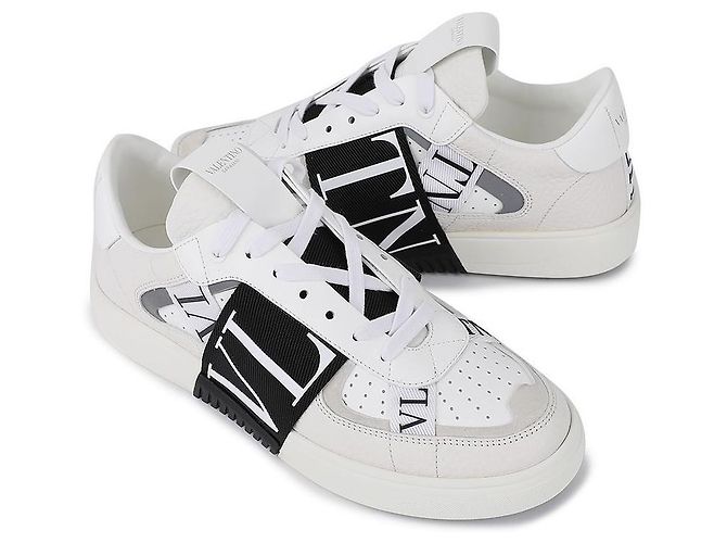 Valentino Sneakers da uomo con banda logo Bianco - vista 5