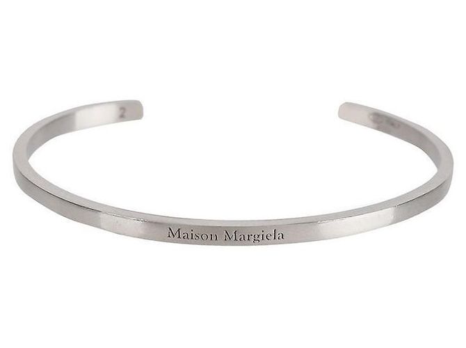 Maison Martin Margiela Bracciale Slim Logo Argento - vista 3